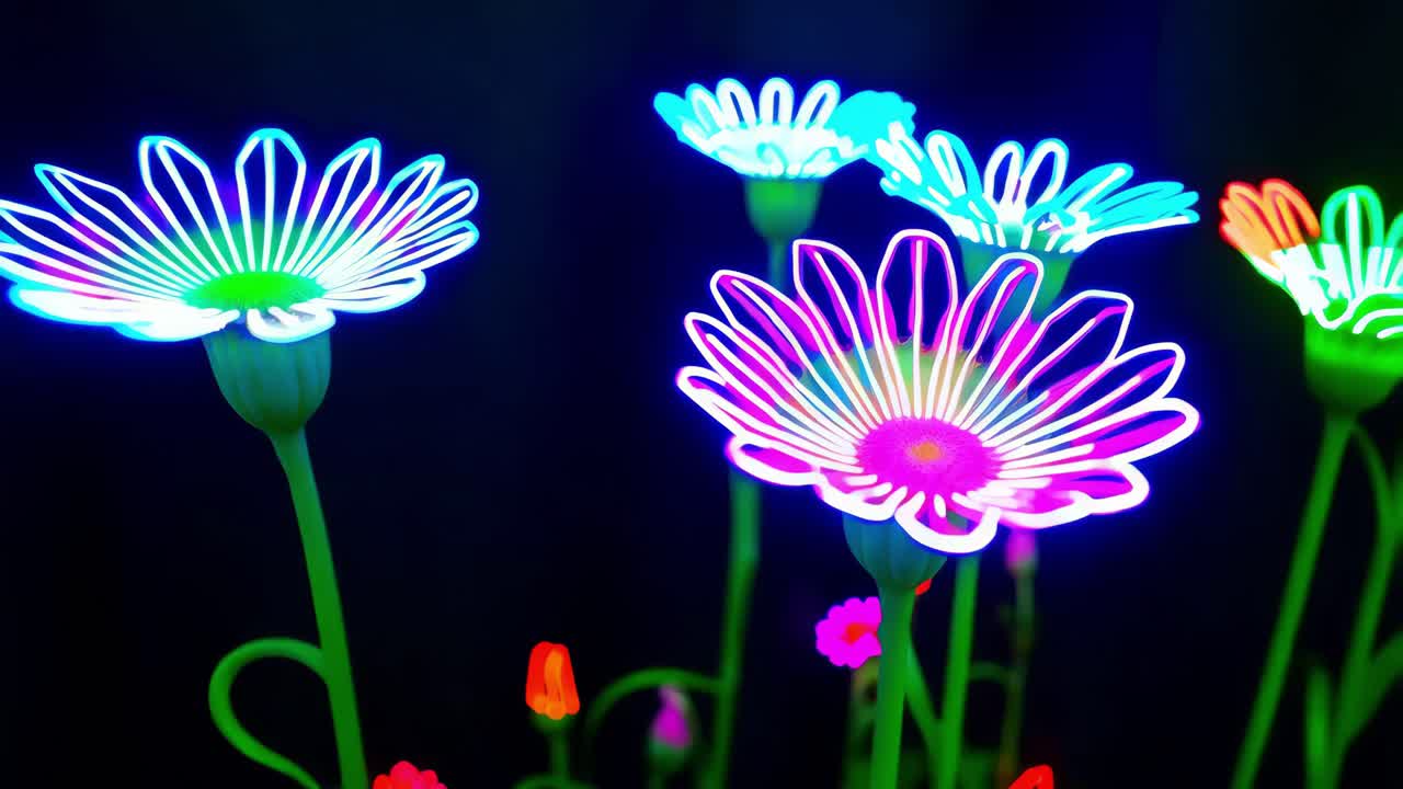 las flores de neón
