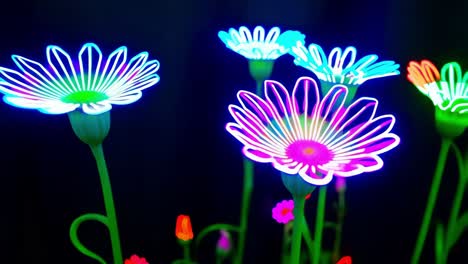 neon flowers