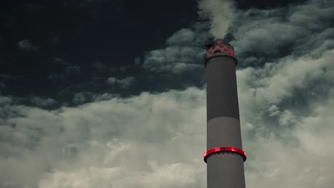 cinemagraph of smoke emitted from the chimney of the reading power plant on a dark sky