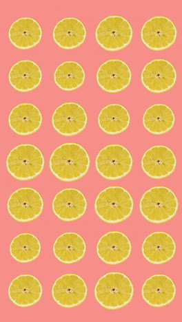 pattern of animated oranges in vertical