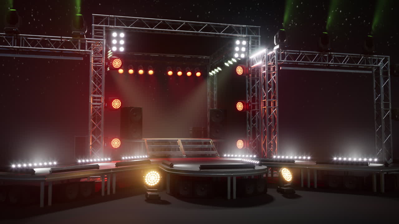 modelo de escenario de concierto 3d