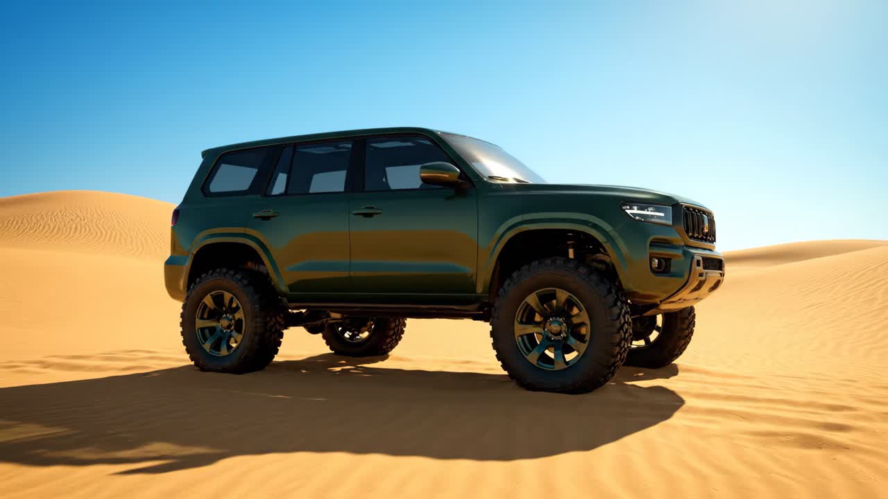 Off-Road Vehicle in Desert Landscape