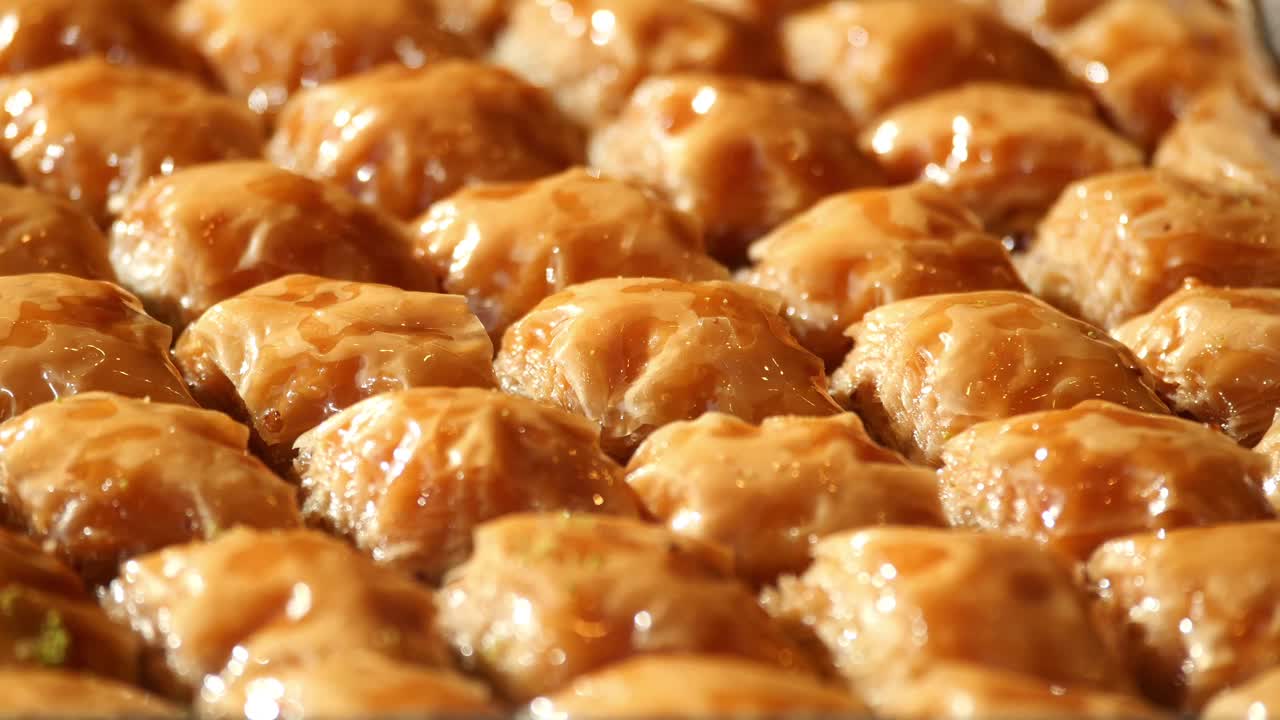 바클라바의 클로즈업