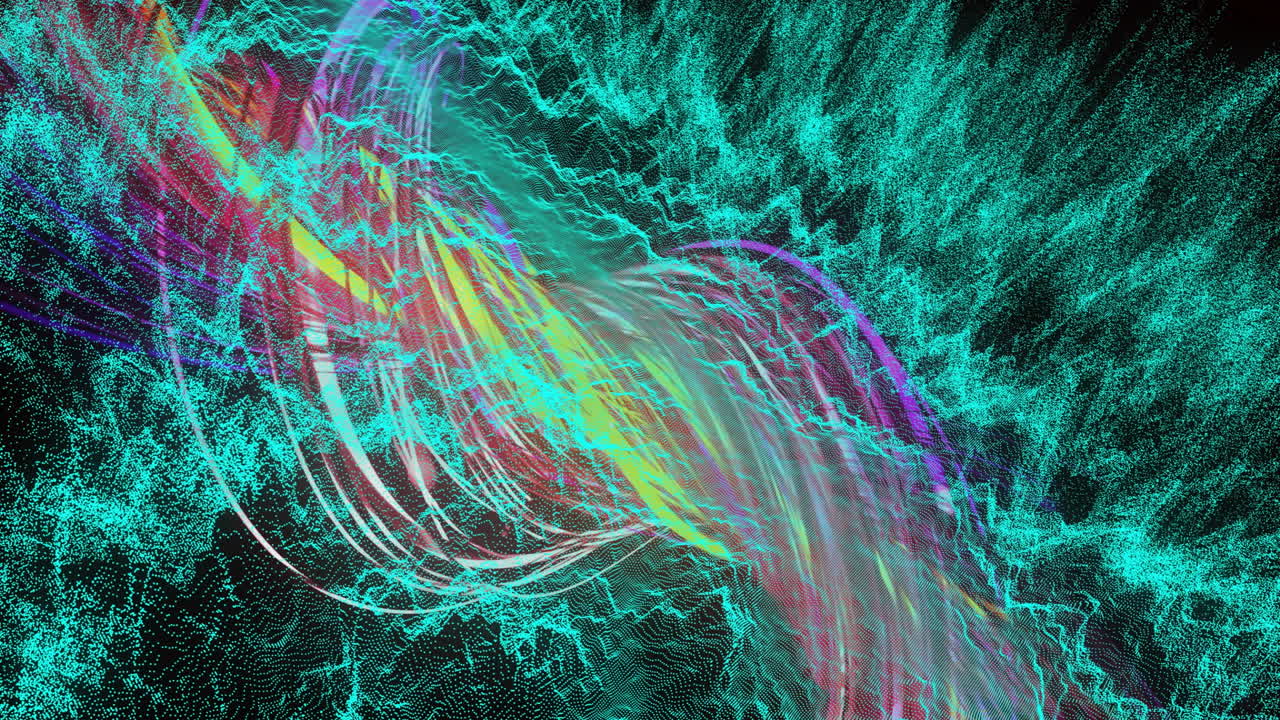 Creating dynamic energy patterns, vibrant abstract digital waves and lines in animation