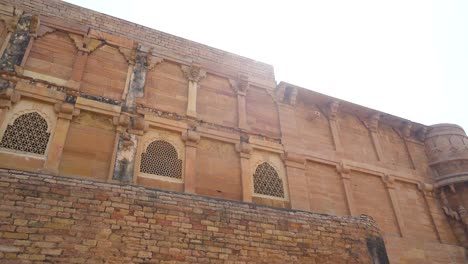 outside wall of maan singh palace of gwalior fort in madhya pradesh india