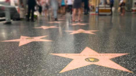 hollywood walk of fame with a star of sandra bullock