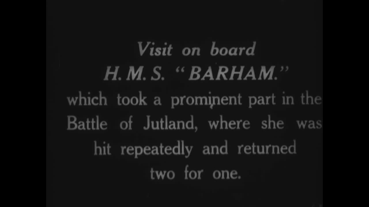 조지 5세가 유틀란트 전투에 참전한 hms 바르함을 방문하다