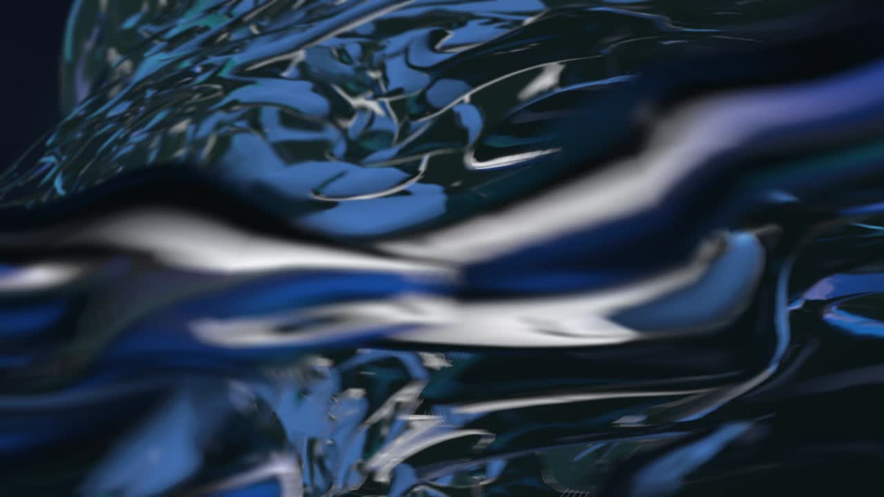Abstract Liquid Blue Glass Loop