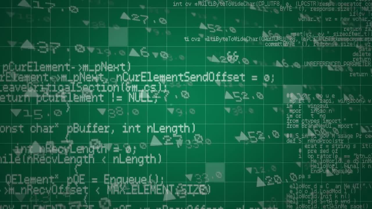 녹색 배경에 스크롤하는 데이터 레이어