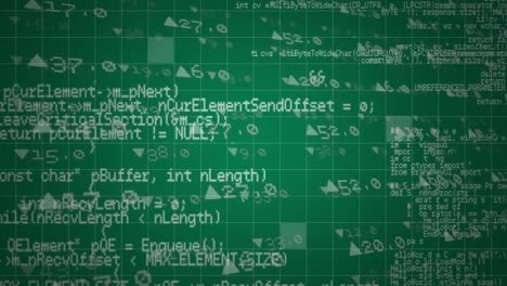 Layers-of-data-scrolling-on-green-background