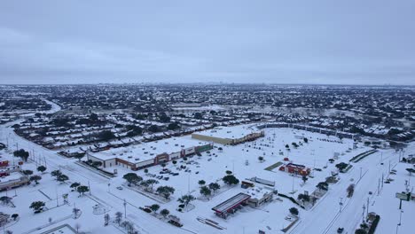 freezing rain left the streets of texas a place for a snowy winter's fun