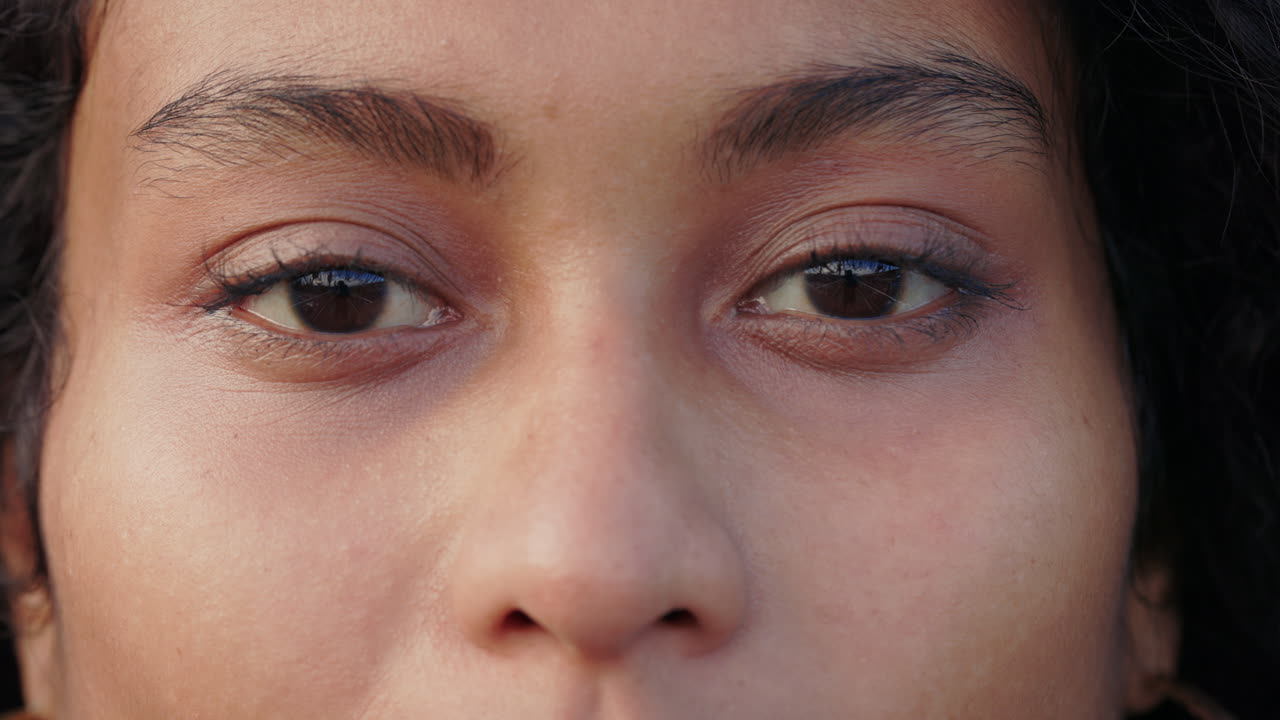 여자 얼굴의 클로즈업