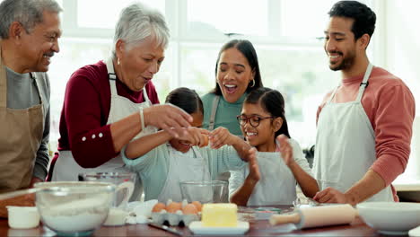 teaching, children and big family cooking together