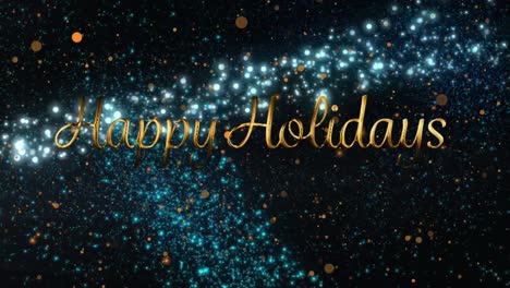 Animation-of-happy-holidays-text-over-light-spots-on-black-background