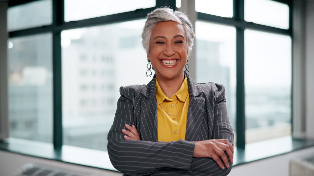 Confident Businesswoman in Corporate Office