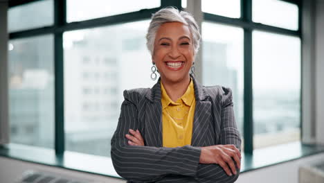 confident businesswoman in corporate office