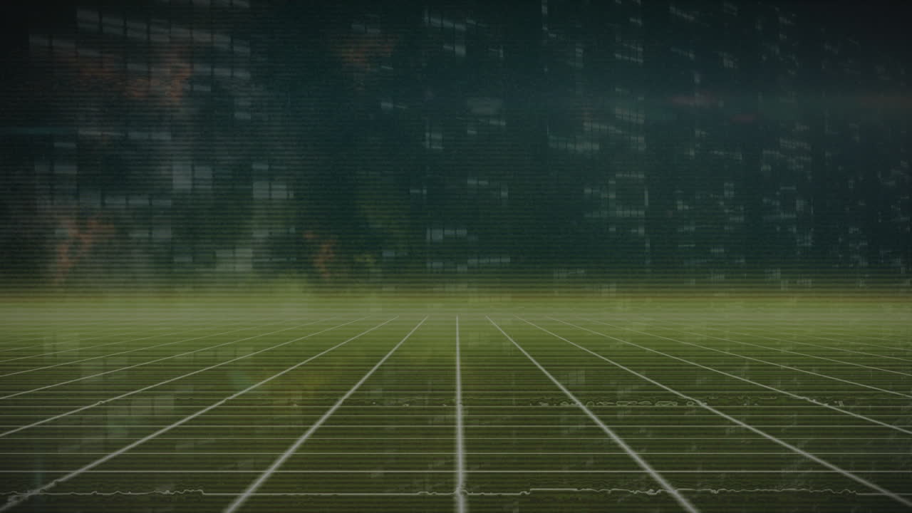 animación del procesamiento de datos en el espacio metaverso amarillo