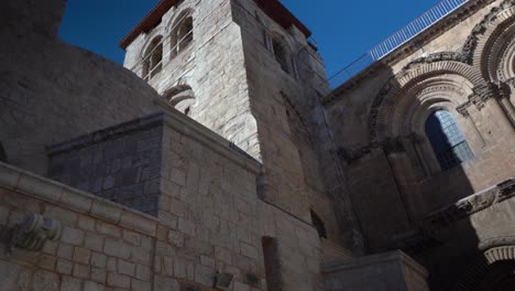 Tiro-Exterior-De-La-Iglesia-Del-Santo-Sepulcro-En-Jerusalén-Israel