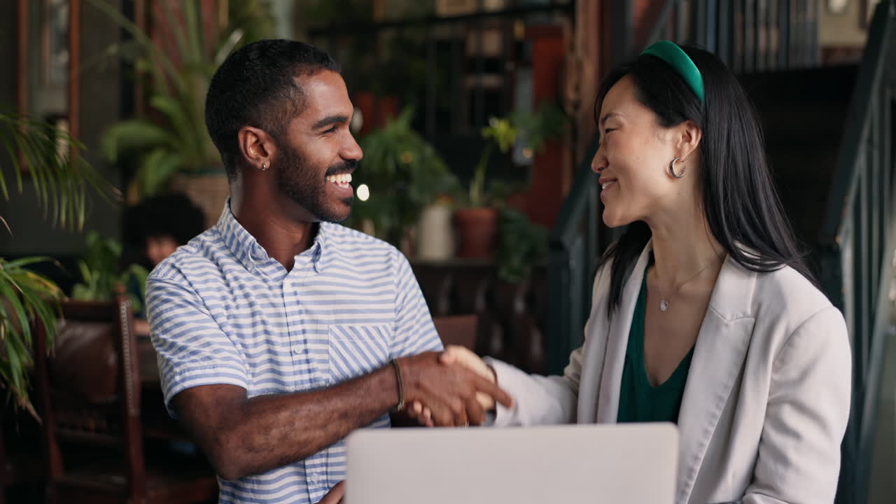 Business Meeting in a Cafe