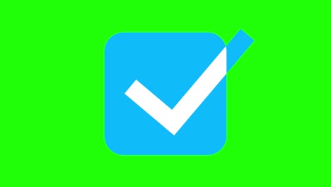 checkbox check mark tick icon computer on green screen