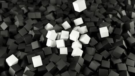 black and white cubes