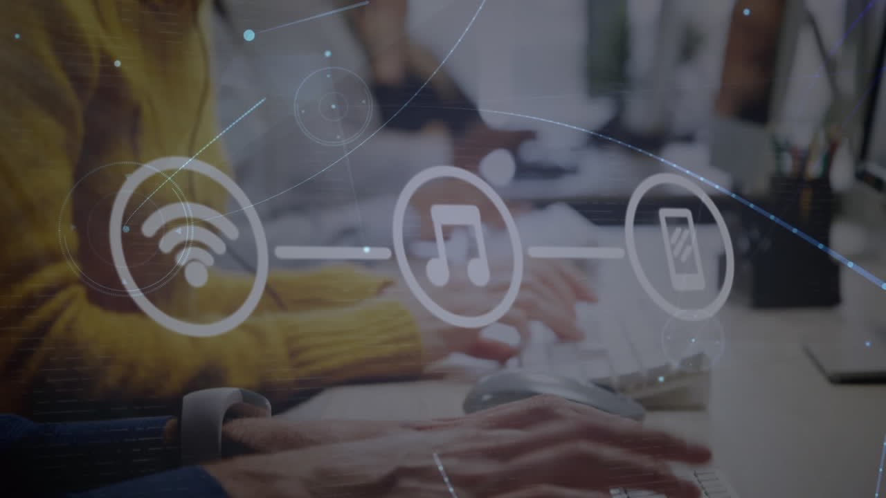 animación de empresarios y red de conexiones