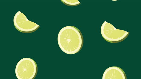 tropical lemons fresh fruits pattern