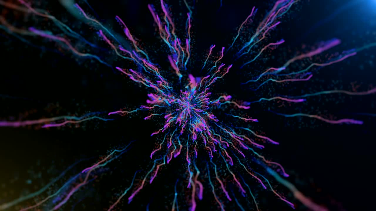 animación de fuegos artificiales de tinta