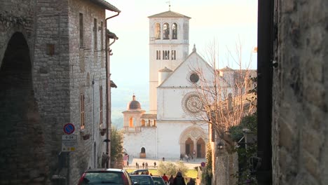 the main church in the town of assisi italy