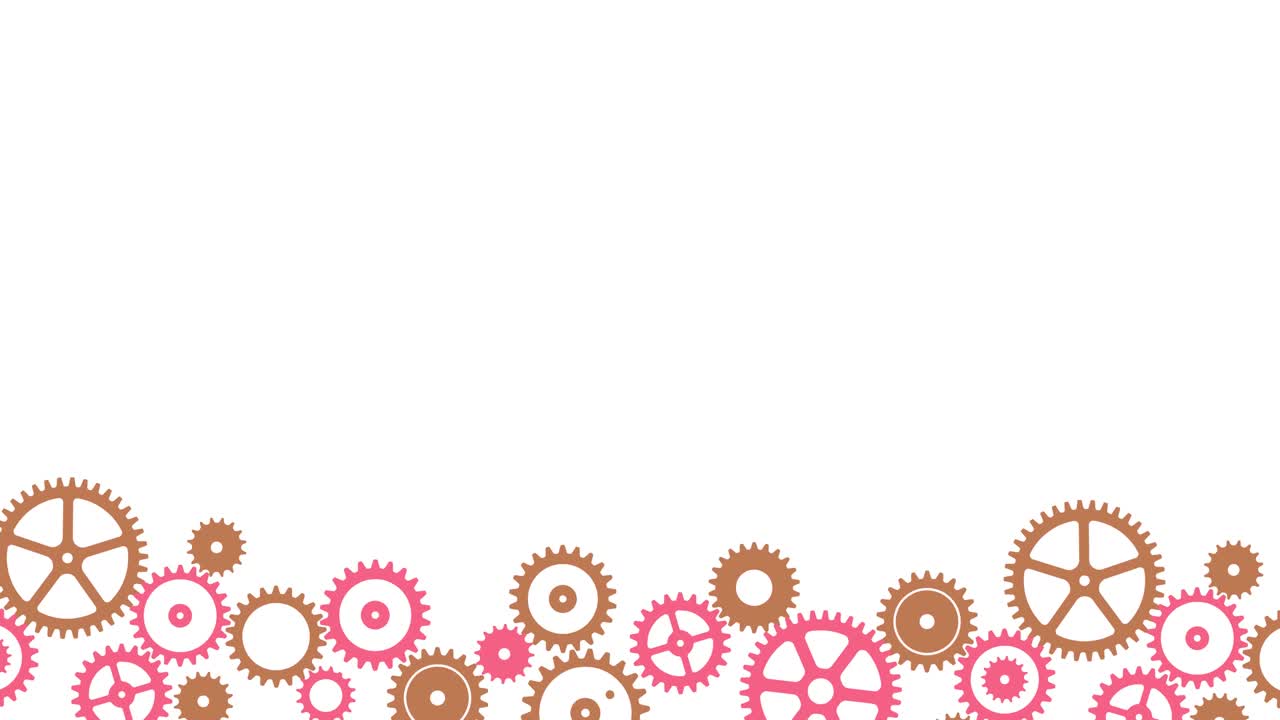 Animation of rotating gears wheels ( 4K )
