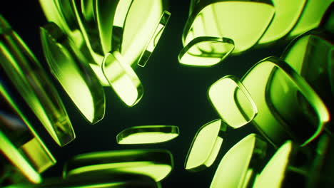abstract glass fragment flower background, 3d rendering.