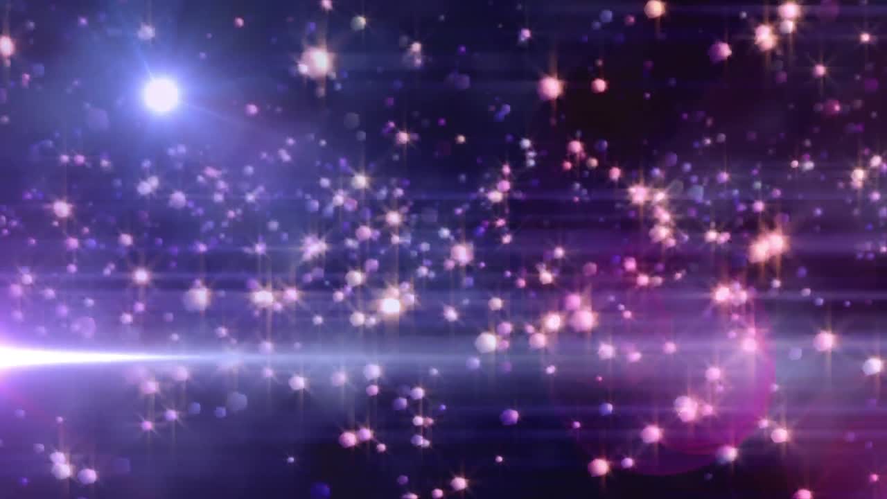 Scintille di luce luminose su sfondo nero