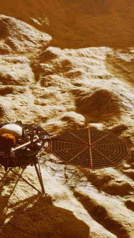 el rover de marte en el planeta rojo