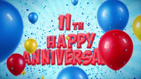 11th anniversary celebration with balloons