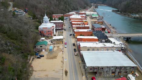 4K Aerial Drone Video of Historic Downtown Marshall, NC after Hurricane Helene and Milton (2024)