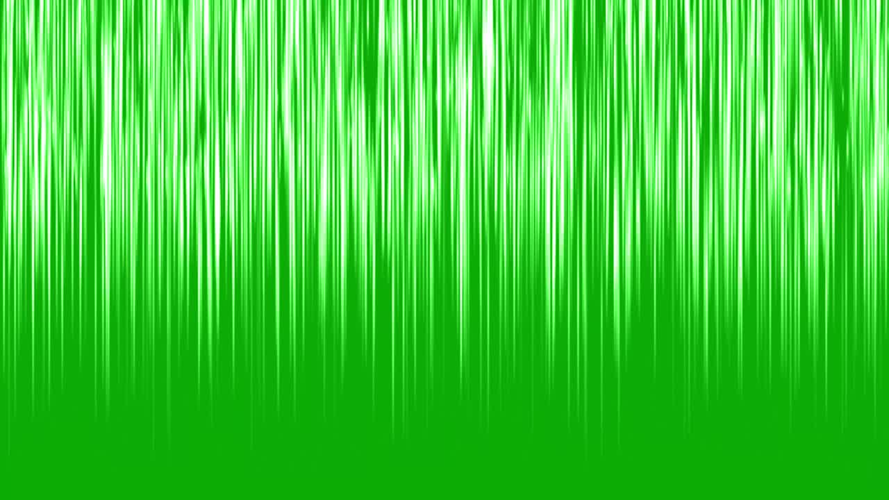 초록색 스크린 배경으로 빛나는 광선 모션 그래픽