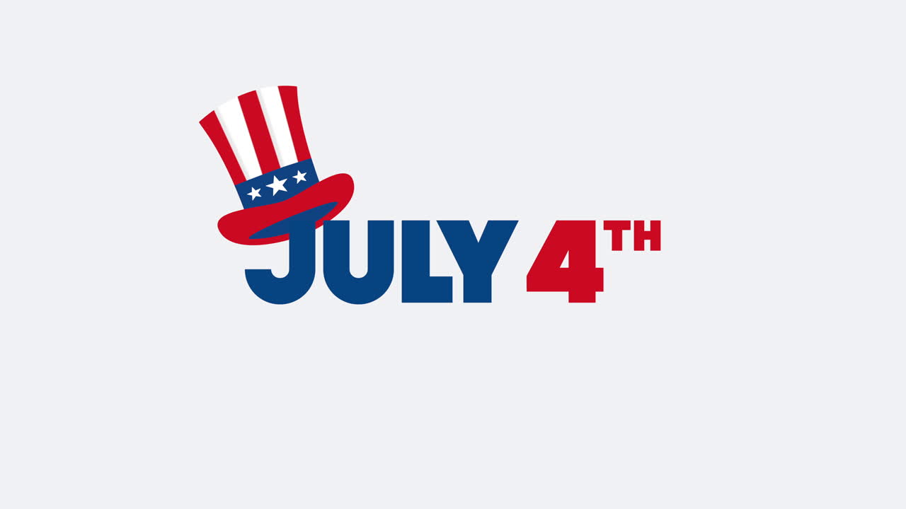 texto de primer plano animado 4 de julio sobre fondo de vacaciones 29
