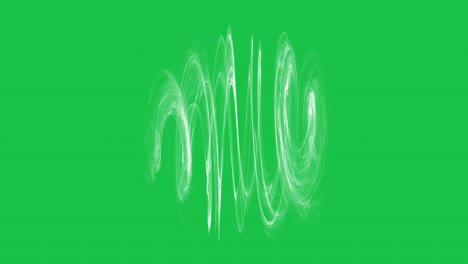 vortex of white particles swirling in the middle isolated on green screen background.4k video element