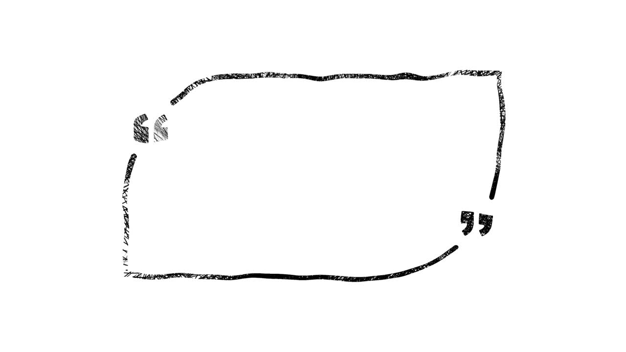 검은색과 색의 손으로 그린 스케치 스피치 인용 거품.