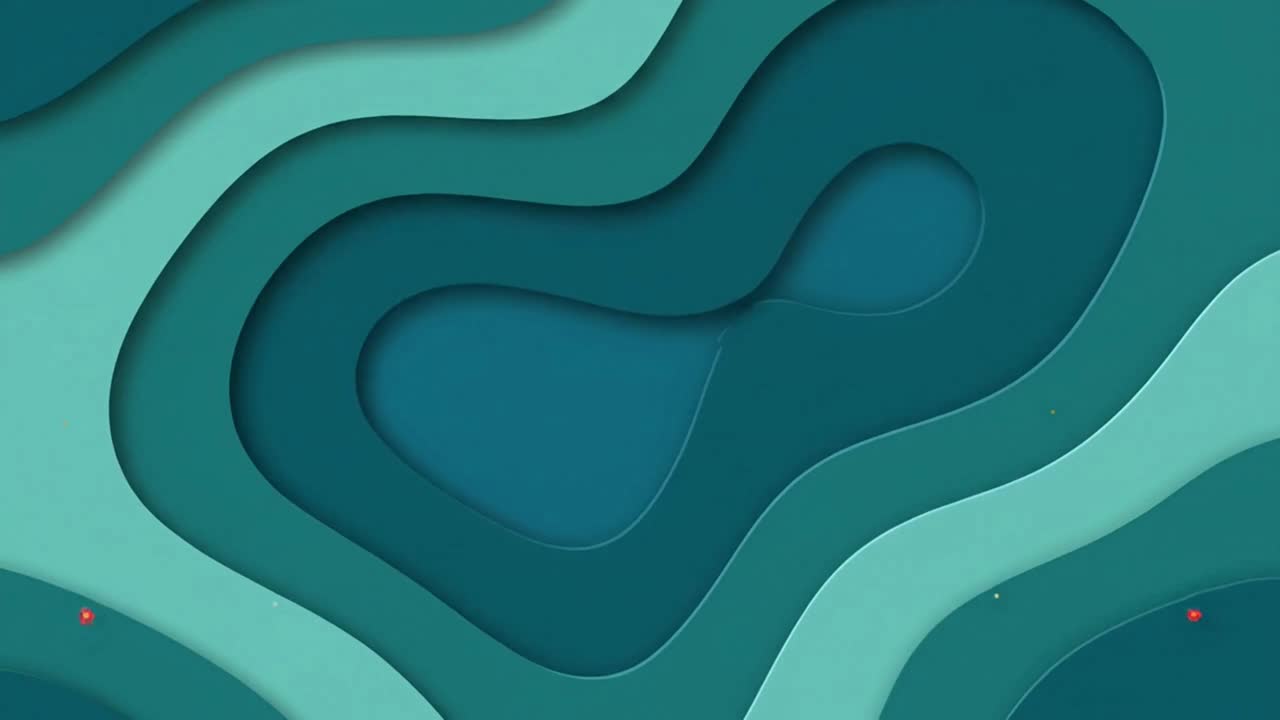 Animated paper cut flowers growing background