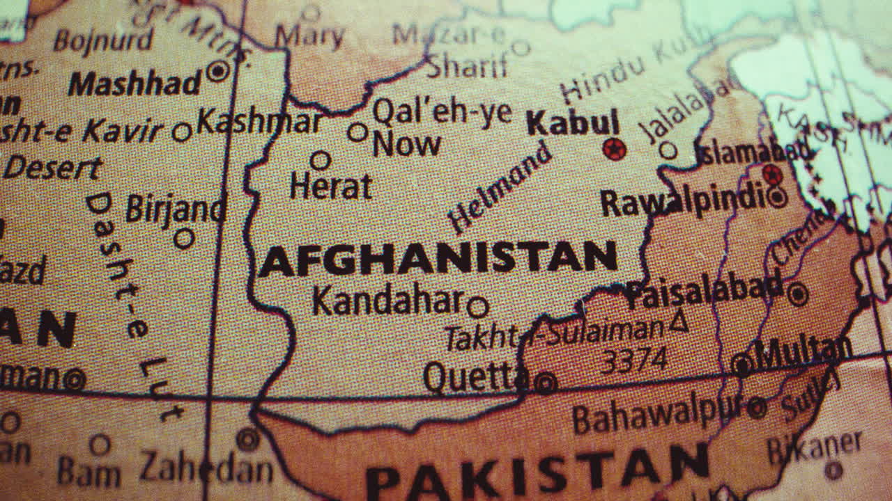 Map of Afghanistan and Surrounding Countries