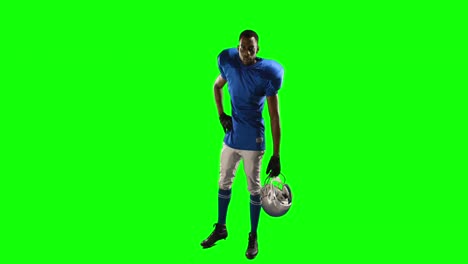 American-football-player-on-green-screen