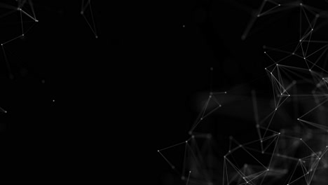 abstract digital global concept of figures polygon plexus fractals moving particles network