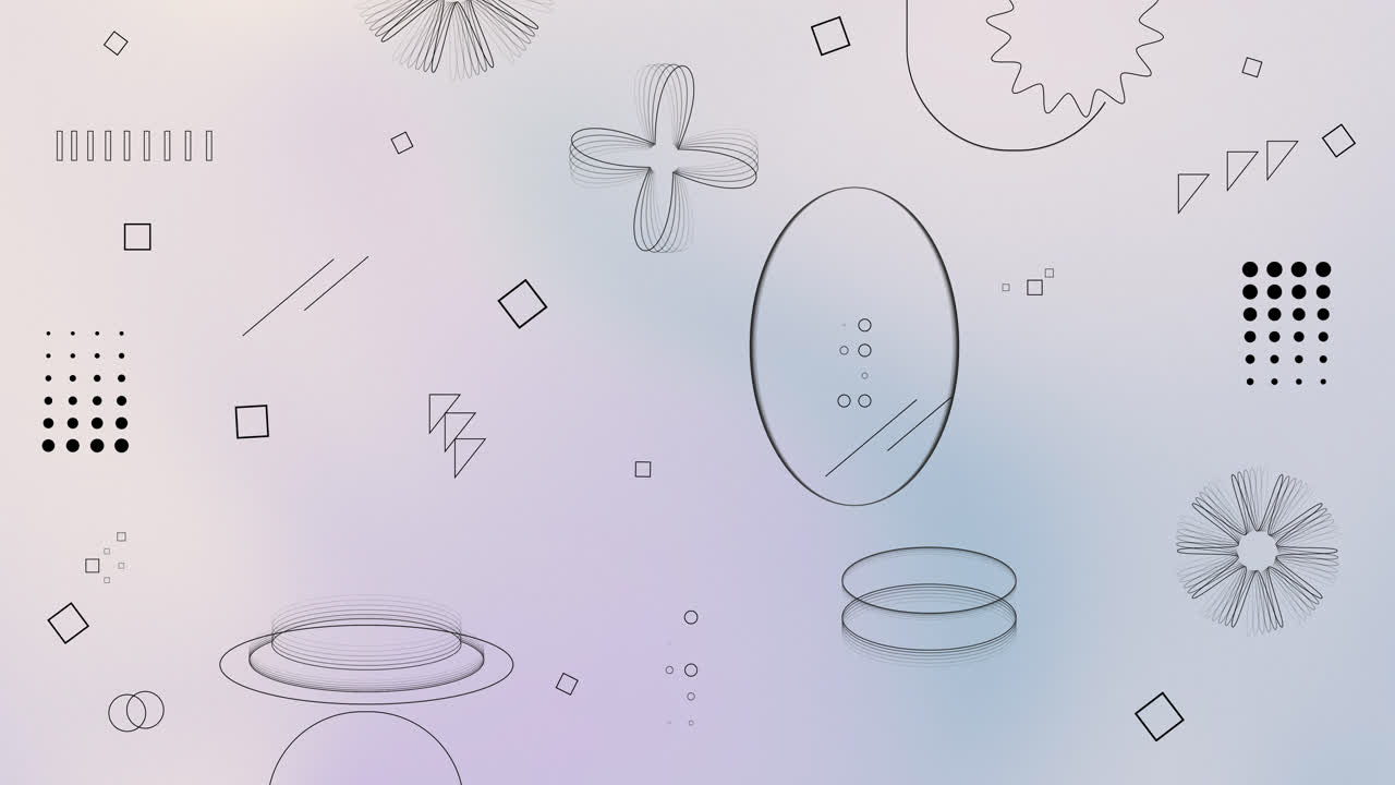 Abstract Geometric Shapes on Gradient Background