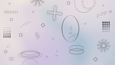abstract geometric shapes on gradient background