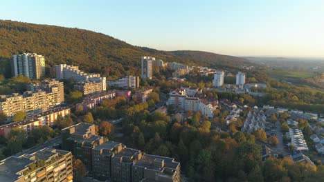 Aerial-Drone-Footage-City-in-The-Wood