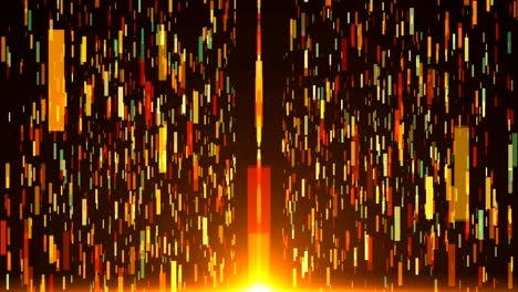digital digfferent backlines in black space - modern abstraction, computer generated background, 3d rendering