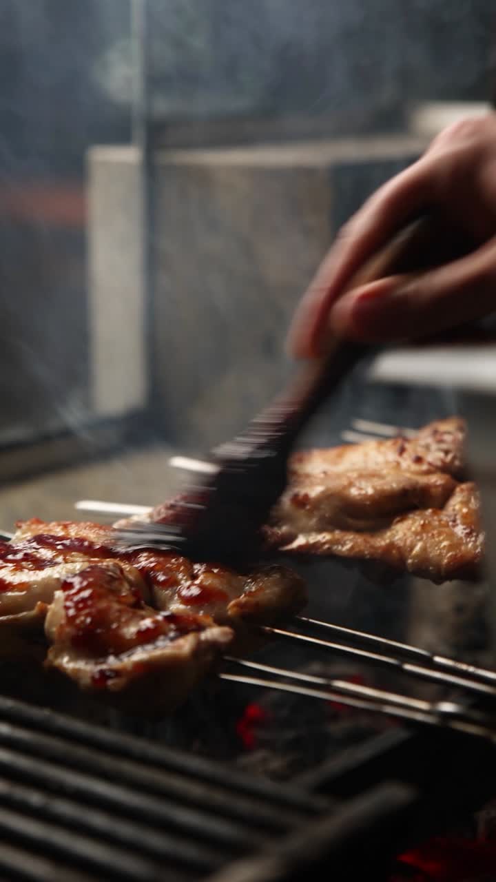 나무 석탄 그릴 에