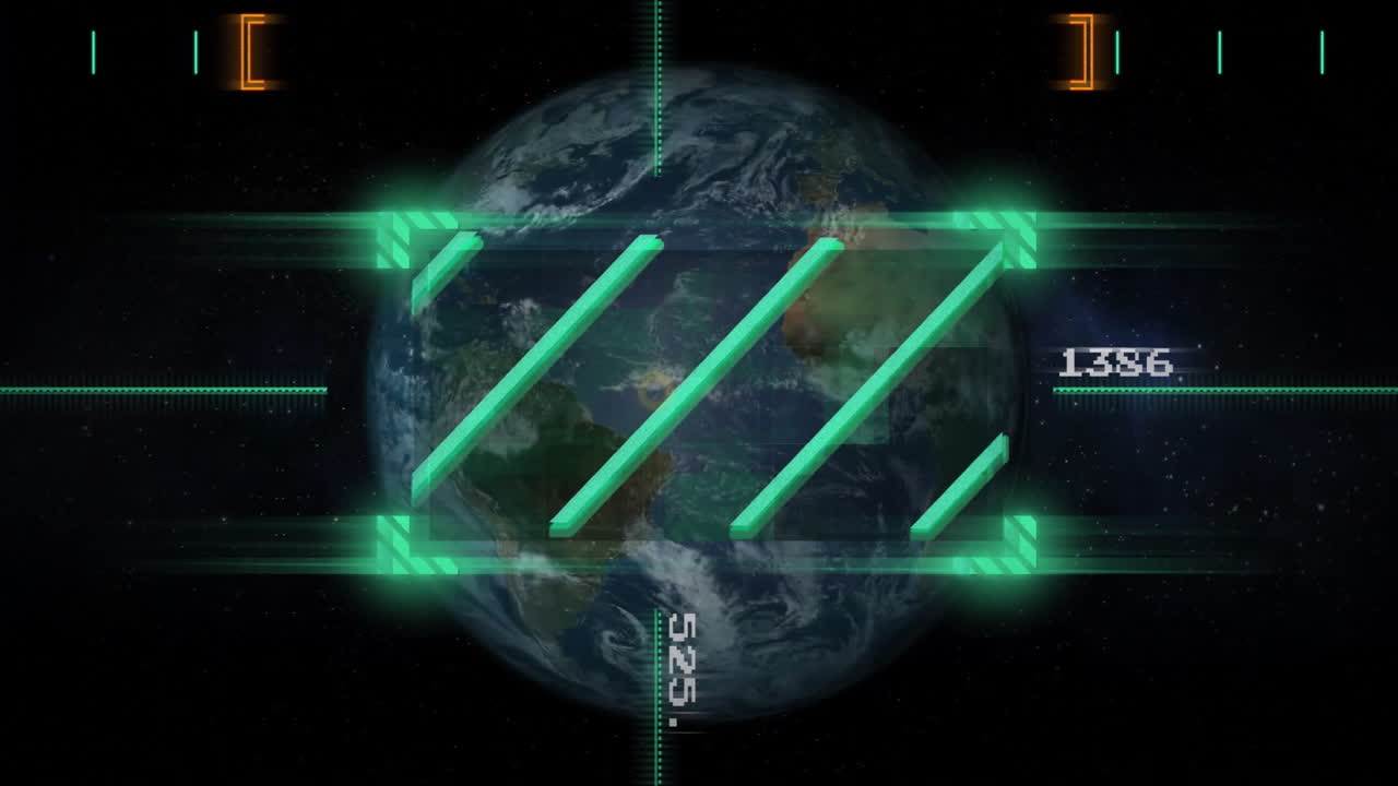 animación del procesamiento de datos financieros en todo el mundo sobre un fondo oscuro