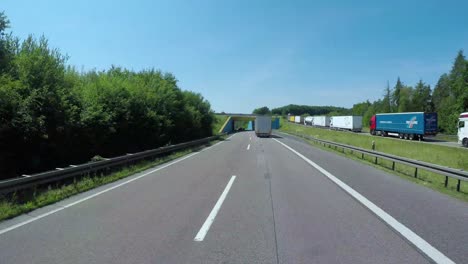 timelapse car driving on the autobahn in germany